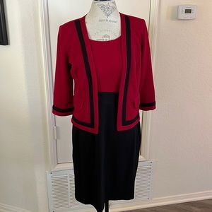 Two piece knee length dress suit size 6